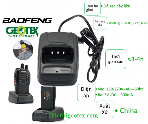 Sạc bộ dàm Baofeng 888S